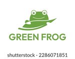 
green frog vector creative vector logo design template