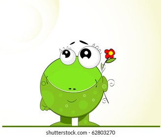 Green Frog vector. green day