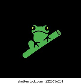 green frog vector logo esign