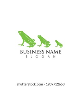 Green frogs logo symbol vector image