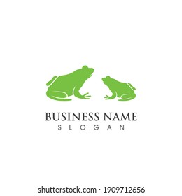 Green frogs logo symbol vector image