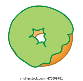Green Frosted Donut