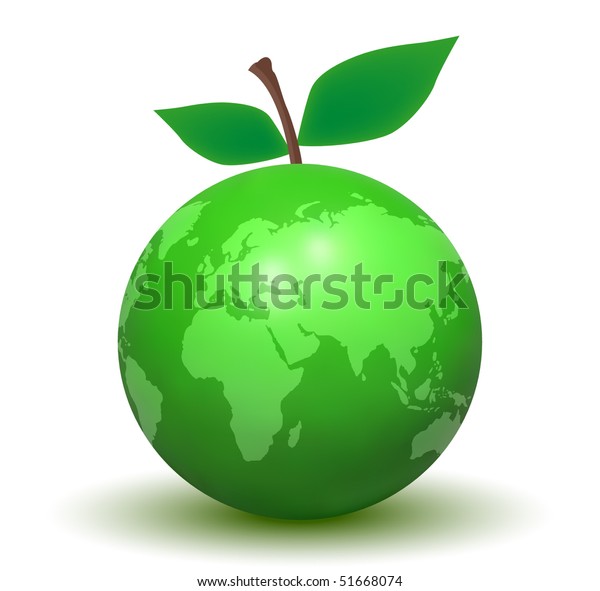 Green Fruit Earth Vector Stock Vector (royalty Free) 51668074