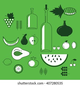 green fruit icons