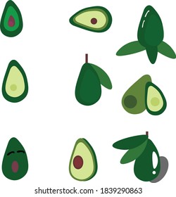 green fruit nature vector avocado