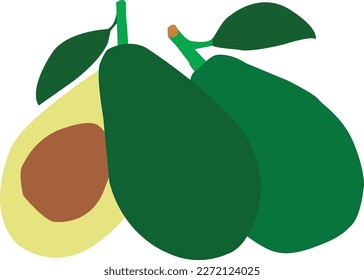 
a green frut vector art work
