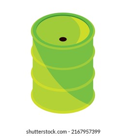 green fuel barrel energy alternative icon