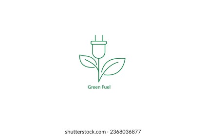 Green Fuel and Biodiversity Vector Icon: Sustainable Energy for a Greener World in Scalable Format