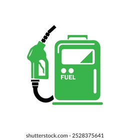 Green Fuel Pump Icon Representing Eco-Friendly Energy