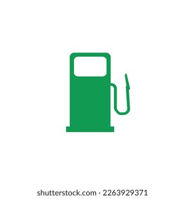 green fuel pump icon. vector illustration fuel or charger symbol 