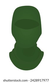 Green  full cover mask. vector