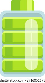 Icono de batería completamente cargada verde