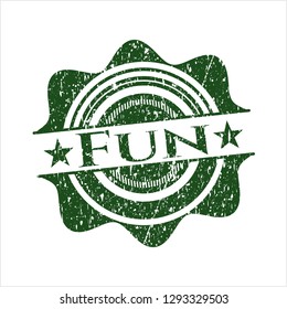 Green Fun distress rubber grunge stamp