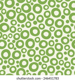 Green funky bubble background. Vector graphic template.