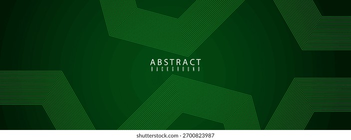 Green Futuristic Abstract Background with Triangular Line Pattern. Futuristic Technology Concept. vector illustration