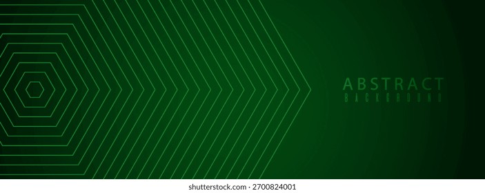 Green Futuristic Abstract Background with Triangular Line Pattern. Futuristic Technology Concept. Suit for bussines, banners