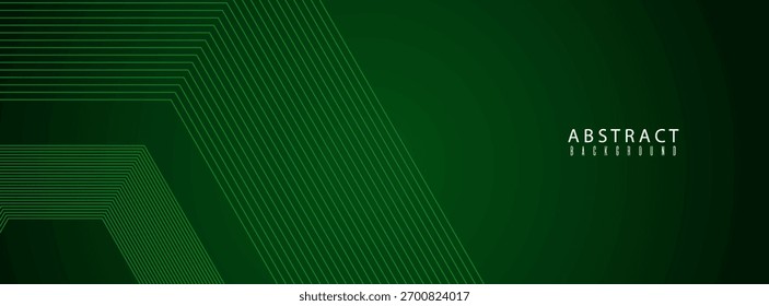 Green Futuristic Abstract Background with Triangular Line Pattern. Futuristic Technology Concept. modern trendy design