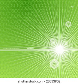 Green futuristic background
