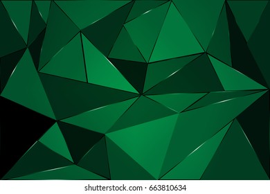 Green futuristic background with gradient and  gleaming edges