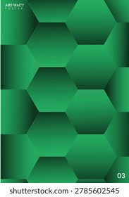 Green Futuristic Hexagon Background with Abstract Technology Pattern for creative graphic and technology work vector illustration