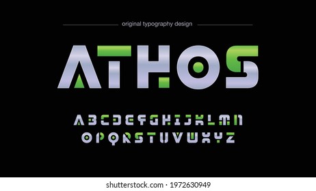 Green Futuristic Sports Artistic Font Typography