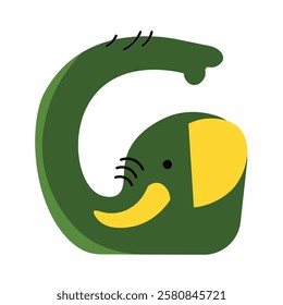 Green G Animal Alphabet Word