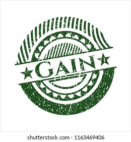 Green Gain grunge stamp