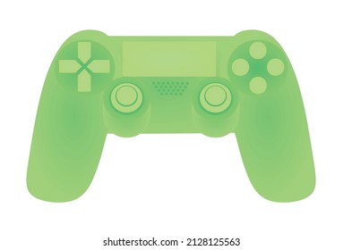 Green game controller. vector illustration