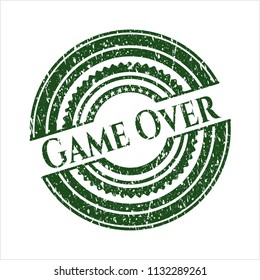 Green Game Over rubber texture