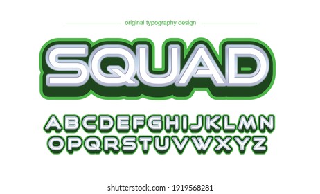 Green Gaming Headline Sports Typography Text Effect