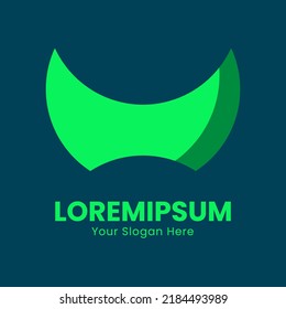 green gaming logo with a simple and elegant dark background