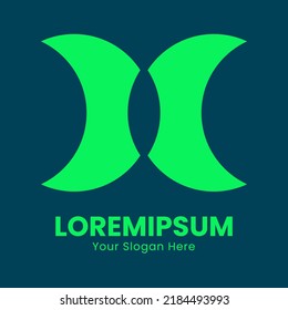 green gaming logo with a simple and elegant dark background
