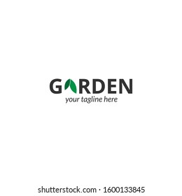 Green Garden Design Logo Template. Eco Nature Leaf Logo Template