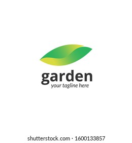 Green Garden Design Logo Template. Eco Nature Leaf Logo Template