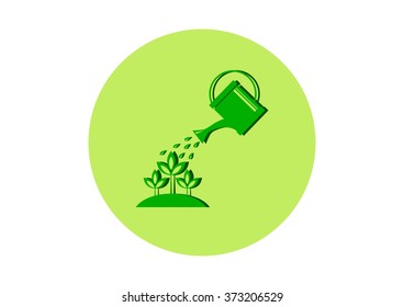 Green garden icon