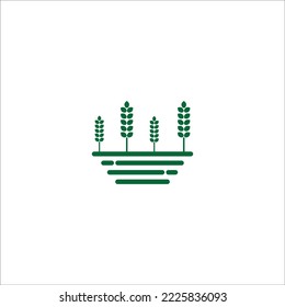 DISEÑO DE SÍMBOLO DE ILUSTRACIÓN DE ICONO DE JARDÍN VERDE