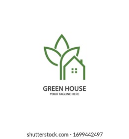 Green garden green leaf ecology logo vector design