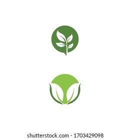 Green garden, green leaf Logo Template vector symbol  