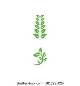 Sello verde de jardín verde Logotipo Plantilla símbolo vectorial naturaleza