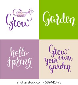 Green garden lettering