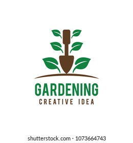 green garden logo icon vector template