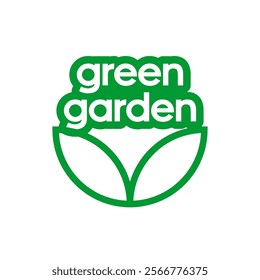 green garden logo natural simple
