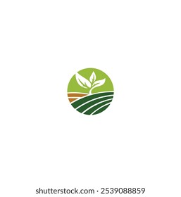 green garden logo template vector illustration design