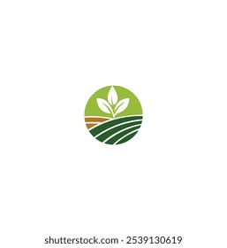 green garden logo template vector illustration design