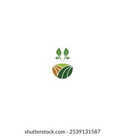 green garden logo template vector illustration design