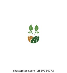 green garden logo template vector illustration design