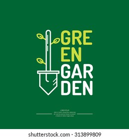 Green Garden Logo. Vector Logo Design.