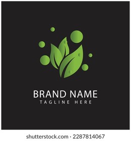 green garden logo vector and symbol