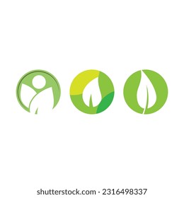 green garden logo vector and symbol