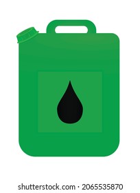 Green gas can. vector illustration